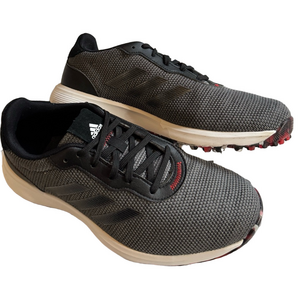 Adidas Men Size 8 Black Golf Shoes Black Red White